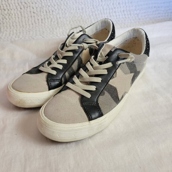 Vintage Havana Camo Sz 7.5 VH Est. 1954 Gail Multi Shoes Stars Sneaker low EUC - Picture 2 of 11